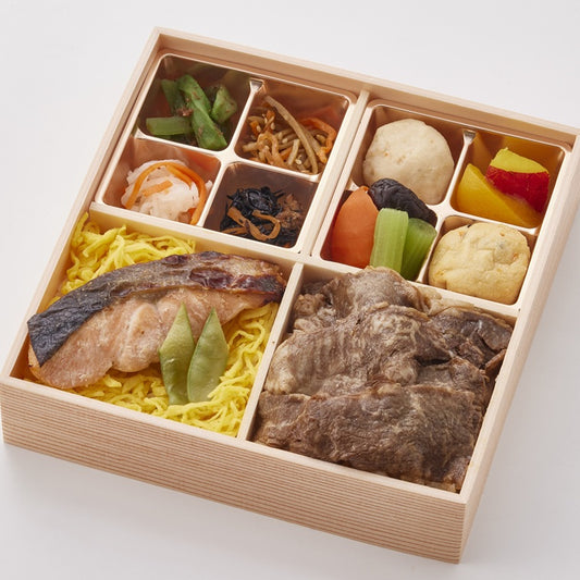 【割烹弁当 悠膳】鮭の西京焼き＆牛すき焼き