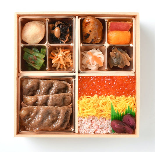 【仕出し懐石 北大路】いくらと蟹ちらし御膳(すき焼き)